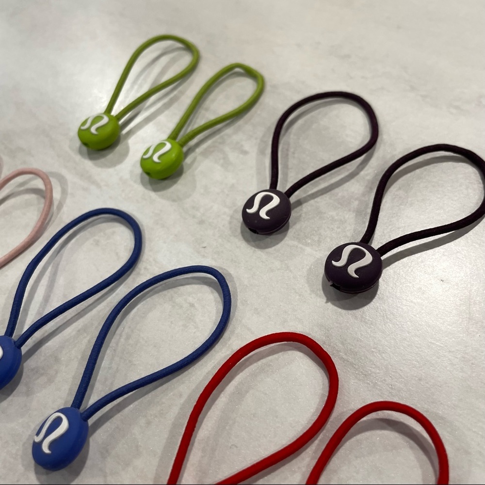 SOLD -- Vintage 🍋 Lululemon hair ties zipper pull lot rare - Picture 6 of 6